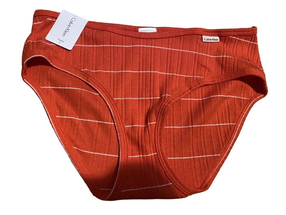 CALVIN KLEIN Ribbed Cotton Bikini Panty - Small